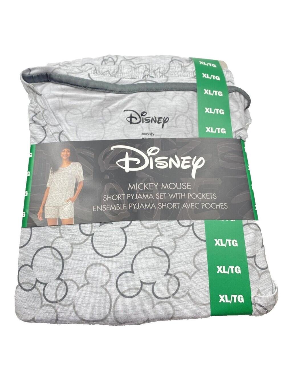 Disney Women’s XL Mickey Mouse Pajamas 2-Piece Lounge Sleepwear Set, NWT